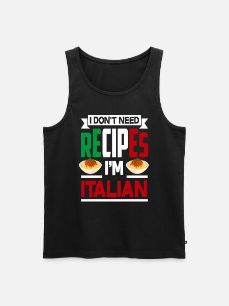 Italy recipes - Men's Premium Organic Tank Top - black
