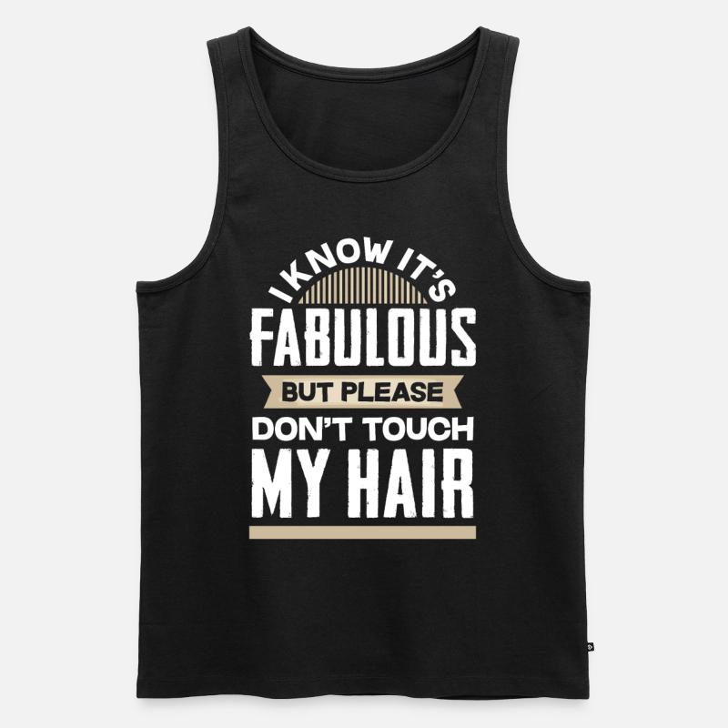 Haar nicht Anfassen - Männer Premium Bio Tank Top - Schwarz