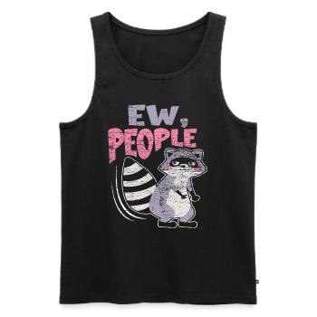 Waschbär Menschen - Männer Premium Bio Tank Top - Schwarz - Vorne - AI Model Male 178 light (178cm)