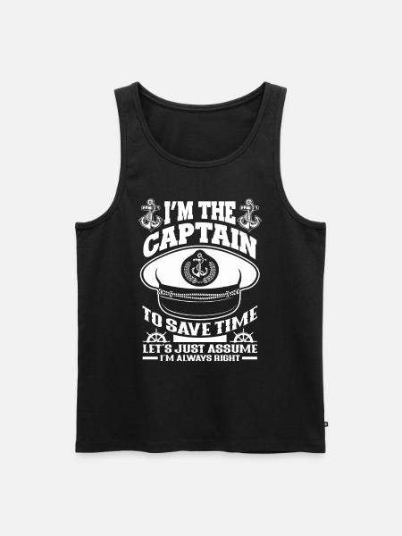 Captain Always right - Men's Premium Organic Tank Top - black