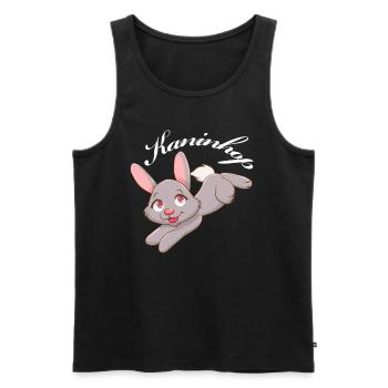 Boutique lapin lapin lapin - Débardeur bio Premium Homme - noir - Devant - AI Model Male 178 light (178cm)