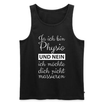 Physiothérapeute physiothérapie physiothérapie - Débardeur bio Premium Homme - noir - Devant - Michal (187cm)