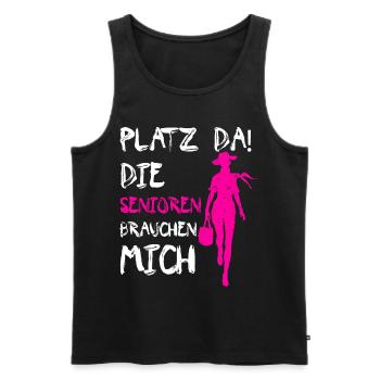 Geriatric nurse - care - Men's Premium Organic Tank Top - black - Front - Michal (187cm)