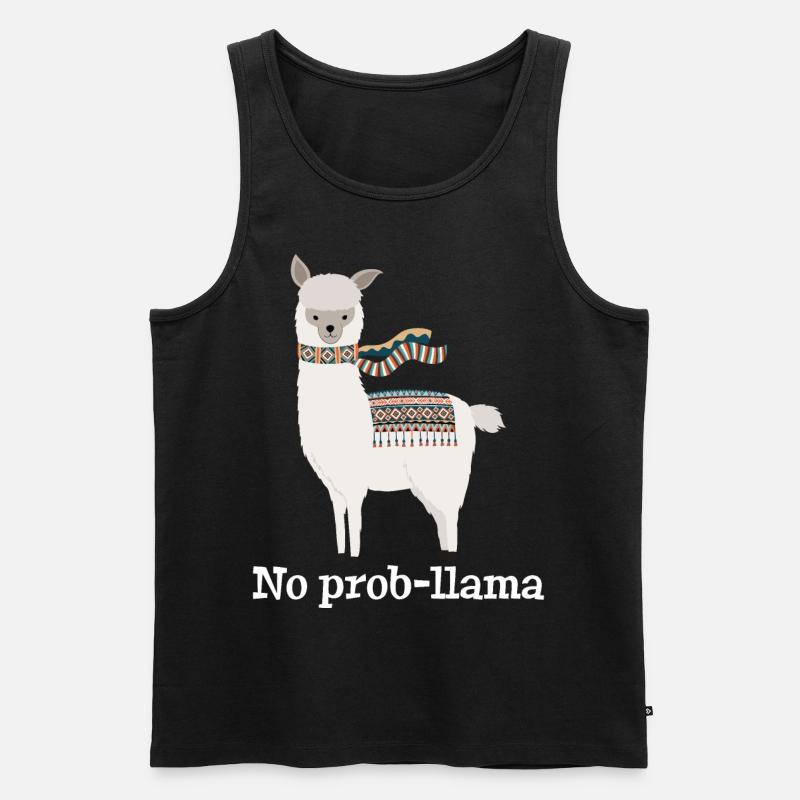 No Prob Llama - Männer Premium Bio Tank Top - Schwarz