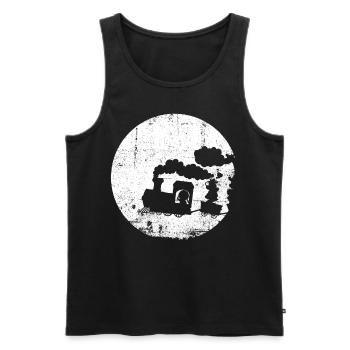 Zug Eisenbahn Eisenbahner trains drivers - Men's Premium Organic Tank Top - black - Front - AI Model Male 178 light (178cm)