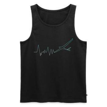 Segelflieger Segelfliegen Pilot - Männer Premium Bio Tank Top - Schwarz - Vorne - Michal (187cm)