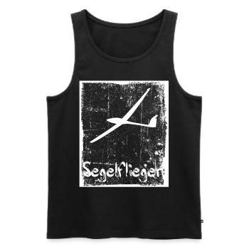 Segelflieger Segelfliegen Pilot - Männer Premium Bio Tank Top - Schwarz - Vorne - Michal (187cm)