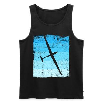 Glider pilot - Men's Premium Organic Tank Top - black - Front - AI Model Male 178 light (178cm)