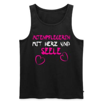 Altenpflegerin - Pflege - Männer Premium Bio Tank Top - Schwarz - Vorne - Michal (187cm)