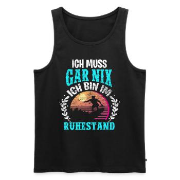 Ruhestand - Männer Premium Bio Tank Top - Schwarz - Vorne - Michal (187cm)