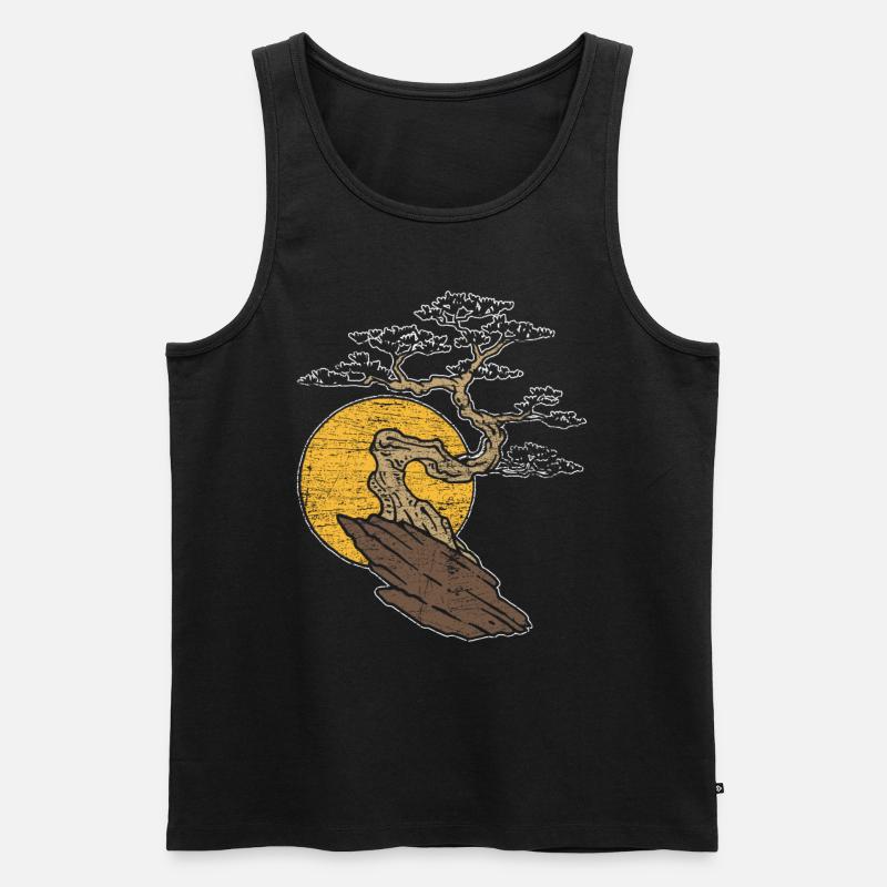 Bonsai - Männer Premium Bio Tank Top - Schwarz
