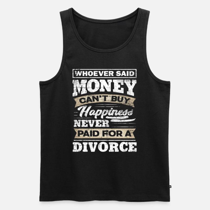 Scheidung Geld - Männer Premium Bio Tank Top - Schwarz