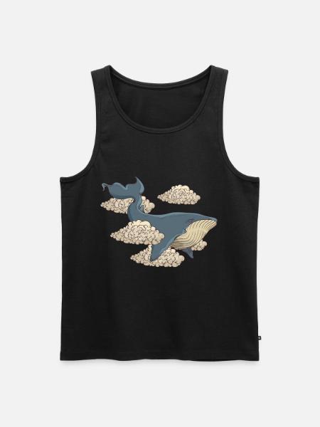 A flying whale? - Men's Premium Organic Tank Top - black