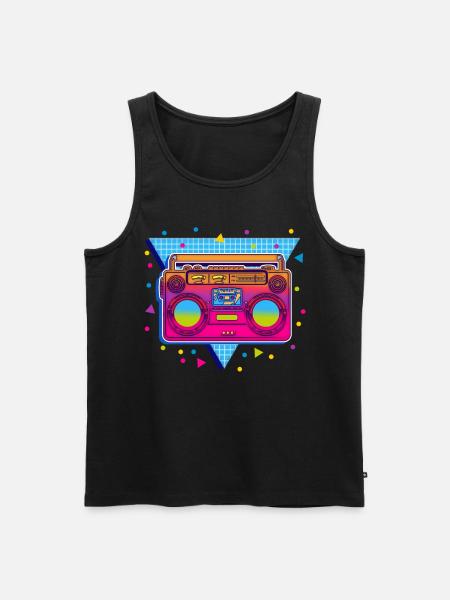 80er party - Männer Premium Bio Tank Top - Schwarz
