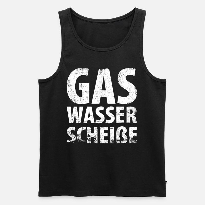 Klempner Gas Wasser Scheiße - Männer Premium Bio Tank Top - Schwarz