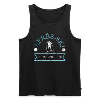 Apres Ski Flumserberg Ski Vacation Switzerland Ski Area - Men's Premium Organic Tank Top - black - Front - AI Model Male 178 light (178cm)