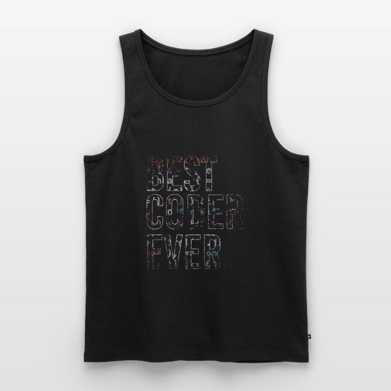 Best coder ever coding Men's Premium Organic Tank Top