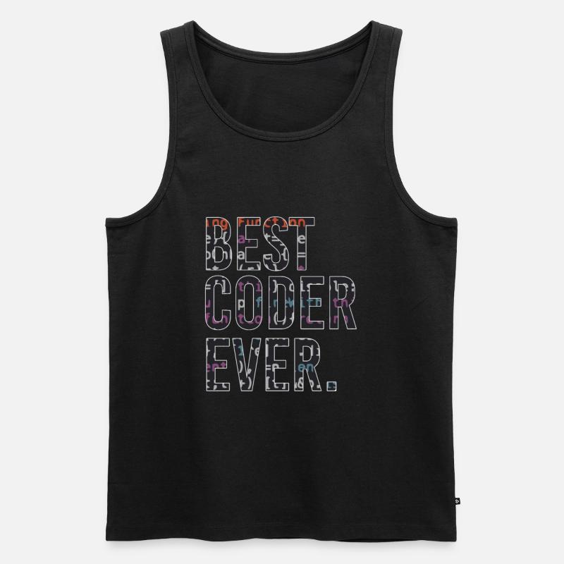 Best programmer code coder - Men's Premium Organic Tank Top - black