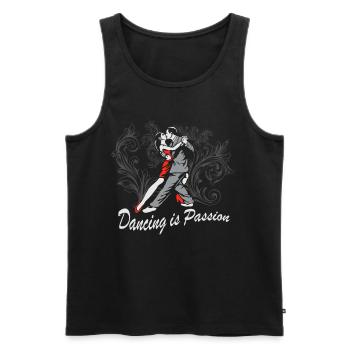 Tango Tanz ist Leidenschaft Tanzpaar - Männer Premium Bio Tank Top - Schwarz - Vorne - Michal (187cm)