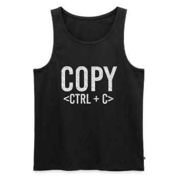 Copy And Paste IT Informatik STRG + C - Männer Premium Bio Tank Top - Schwarz - Vorne - AI Model Male 178 light (178cm)