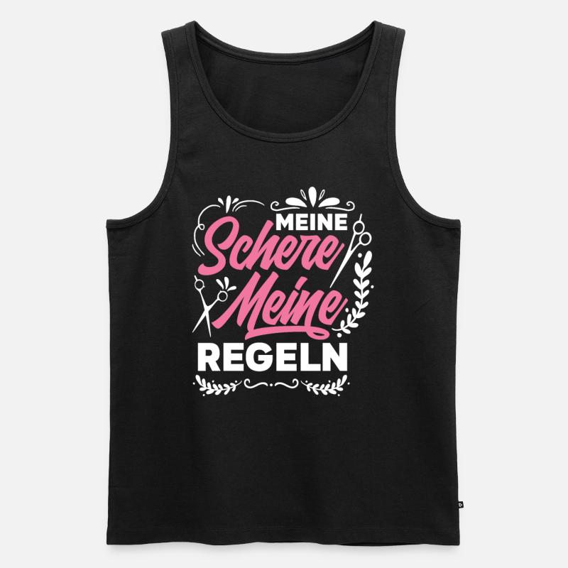 Friseurin - Männer Premium Bio Tank Top - Schwarz