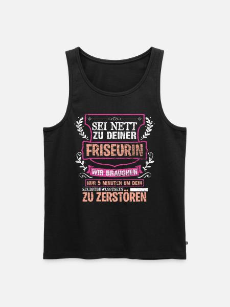 Friseurin - Männer Premium Bio Tank Top - Schwarz