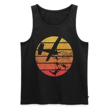Skydiving - Men's Premium Organic Tank Top - black - Front - AI Model Male 178 light (178cm)