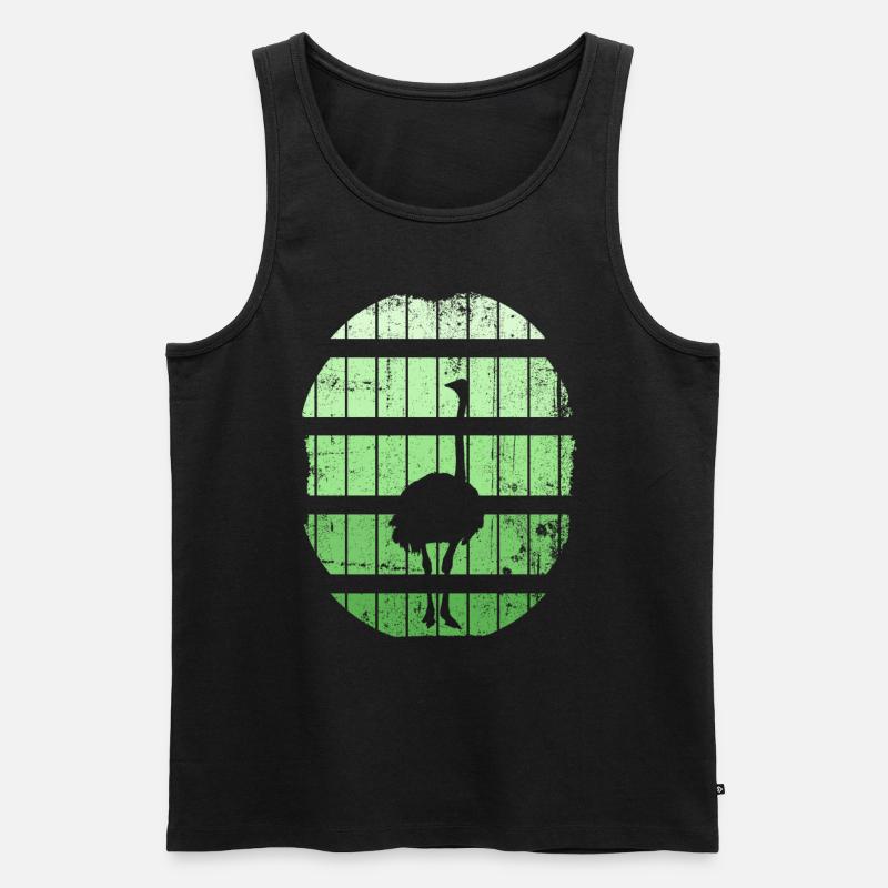 Strauß - Männer Premium Bio Tank Top - Schwarz