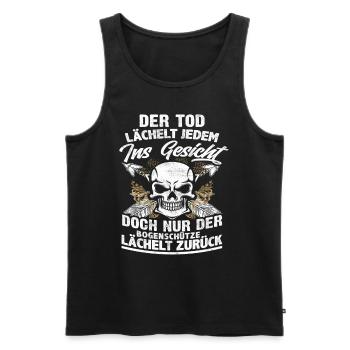 Bogenschießen Geschenk - Männer Premium Bio Tank Top - Schwarz - Vorne - AI Model Male 178 light (178cm)
