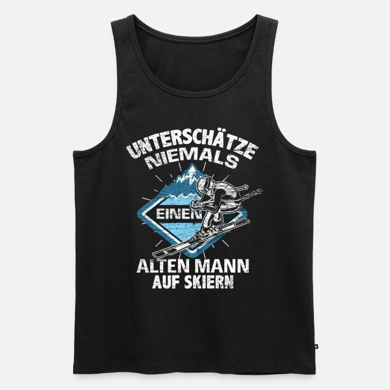 Ski Alter Mann - Männer Premium Bio Tank Top - Schwarz