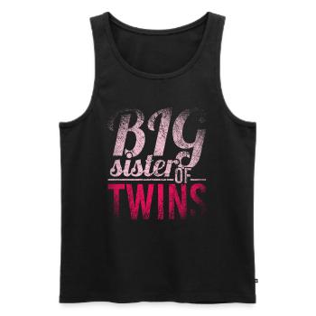 Big Sister Of Twins - Men's Premium Organic Tank Top - black - Front - Michal (187cm)