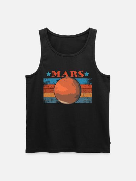 Vintage Retro Occupy Mars Space Astronaut Cadeau - Mannen Premium Bio Tanktop - zwart