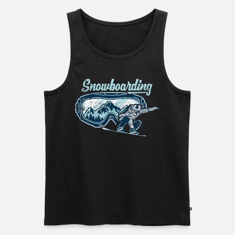 snowboard - Men's Premium Organic Tank Top - black