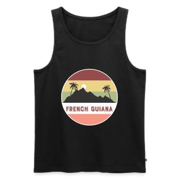 Französisch-Guayana Retro Land und Länder - Männer Premium Bio Tank Top - Schwarz - Vorne - AI Model Male 178 light (178cm)