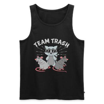 Team Trash Racoon Lover - Männer Premium Bio Tank Top - Schwarz - Vorne - AI Model Male 178 light (178cm)