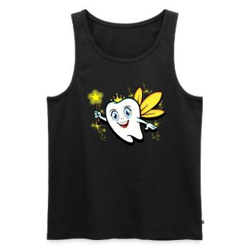 Fée des dents de carnaval - Débardeur bio Premium Homme - noir - Devant - Michal (187cm)