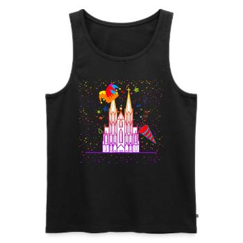 Carnaval de Cologne - Débardeur bio Premium Homme - noir - Devant - Michal (187cm)
