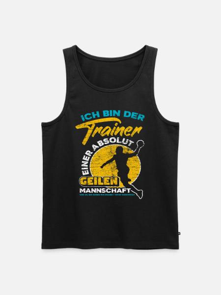Handball Trainer - Männer Premium Bio Tank Top - Schwarz