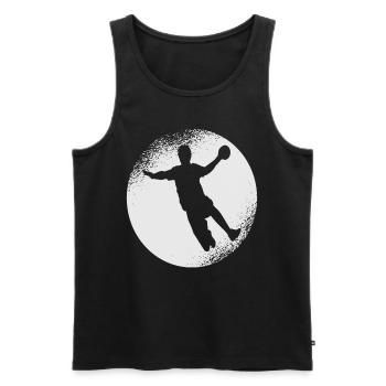 Hobby de handball - Débardeur bio Premium Homme - noir - Devant - Michal (187cm)