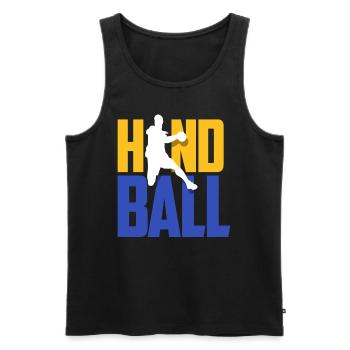 handball - Débardeur bio Premium Homme - noir - Devant - Michal (187cm)