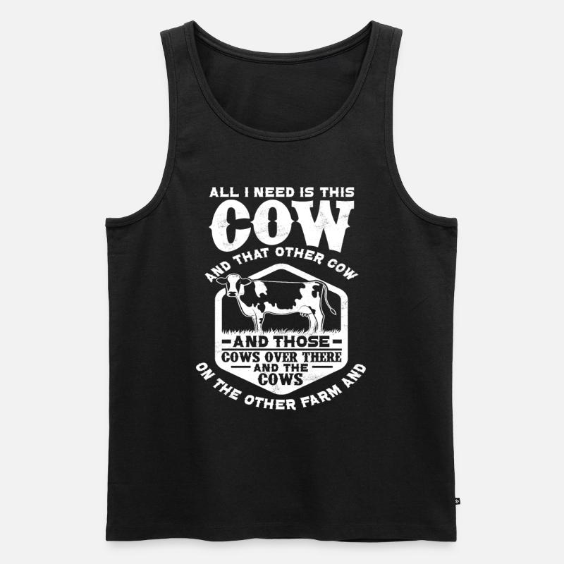 Kuh Herde - Männer Premium Bio Tank Top - Schwarz
