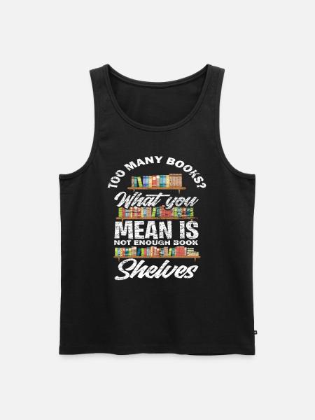 book - Men's Premium Organic Tank Top - black