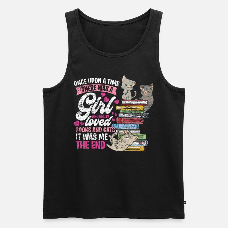 Buch - Männer Premium Bio Tank Top - Schwarz
