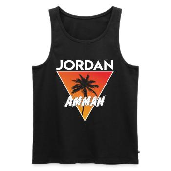 Jordan with capital - Men's Premium Organic Tank Top - black - Front - AI Model Male 178 light (178cm)
