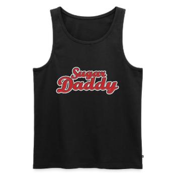 Candy Retro Sugar Daddy T Shirt - Männer Premium Bio Tank Top - Schwarz - Vorne - AI Model Male 178 light (178cm)