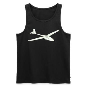 Pilote de planeur marin planeur - Débardeur bio Premium Homme - noir - Devant - Michal (187cm)