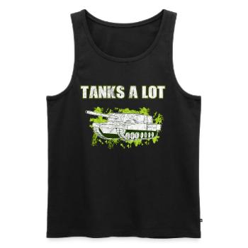 Tank Lover Panzerfahrer Panzer Spruch Lustig - Männer Premium Bio Tank Top - Schwarz - Vorne - AI Model Male 178 light (178cm)