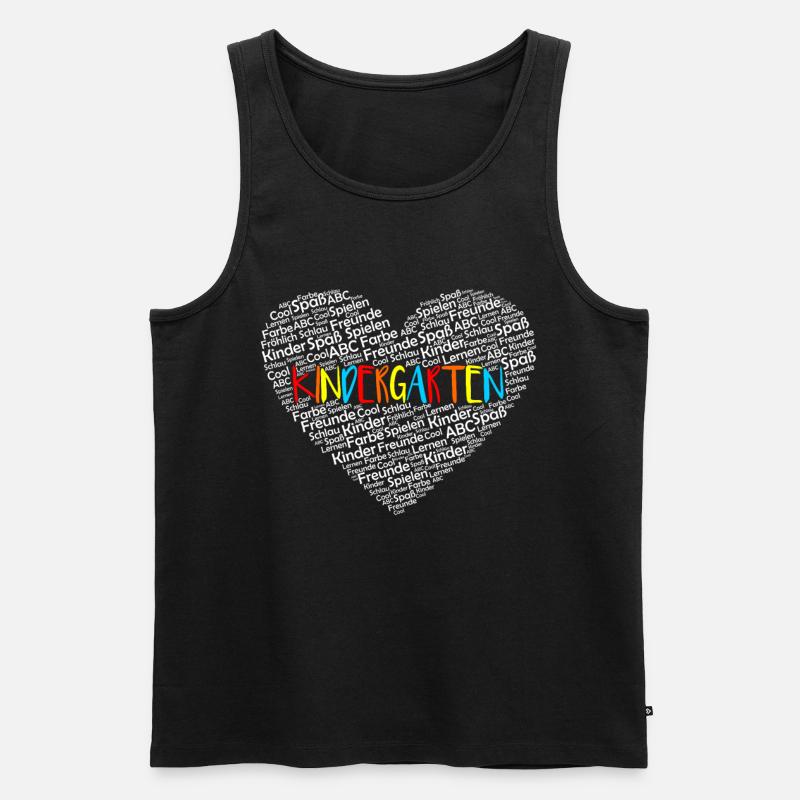 Kindergarten - Männer Premium Bio Tank Top - Schwarz