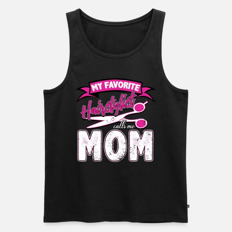 Friseur Mama - Männer Premium Bio Tank Top - Schwarz