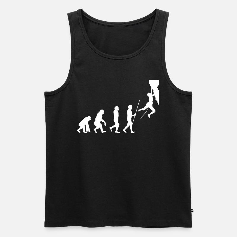 Evolution de l'escalade - Débardeur bio Premium Homme - noir